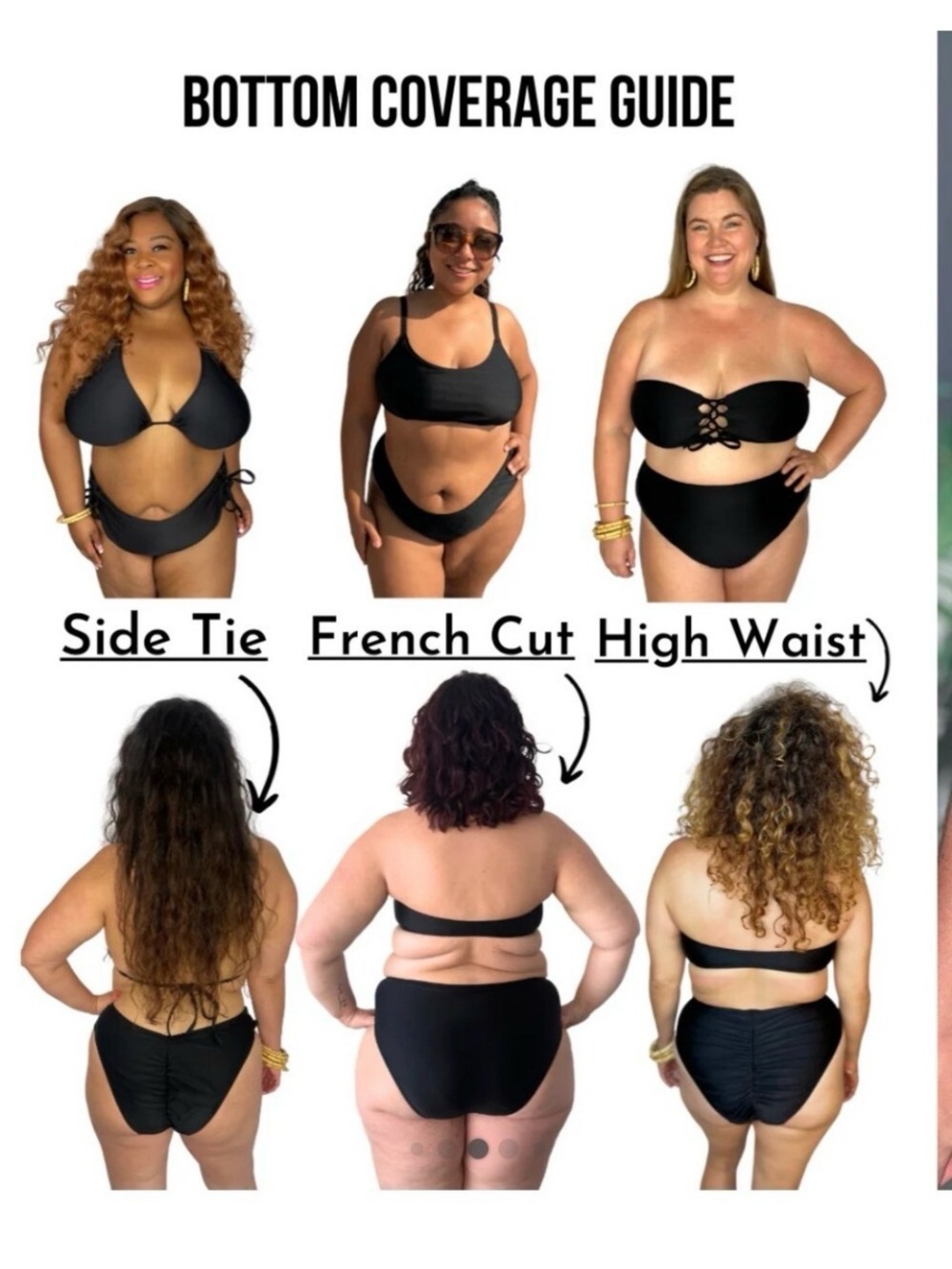Curvy Beach Peach Panther 🐆 Bandeau Bikini Top 3X Plus Size Luxury USA TOP ONLY - Picture 3 of 4